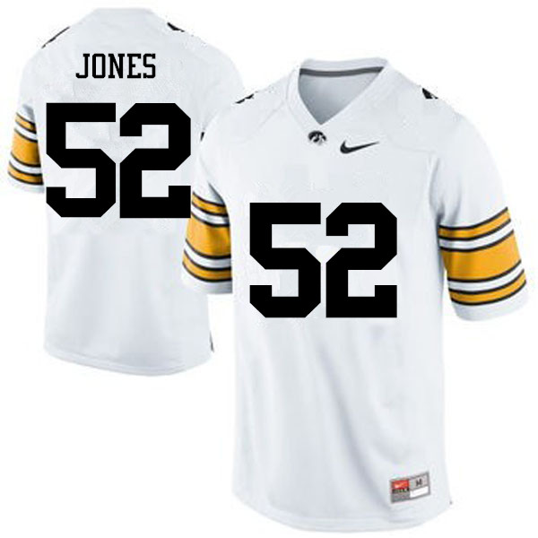 Men Iowa Hawkeyes #52 Amani Jones College Football Jerseys-White